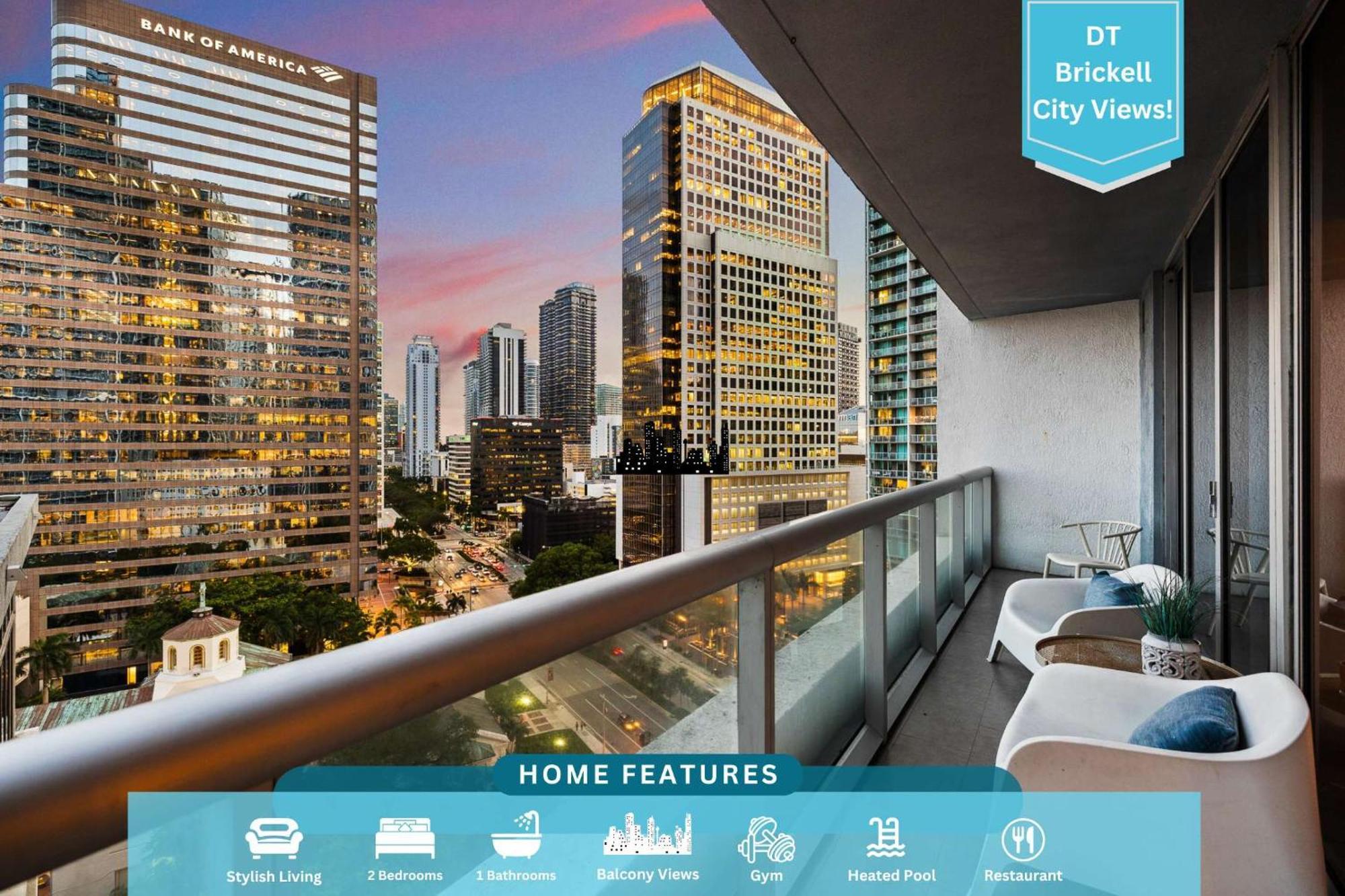 Downtown Brickell- Free Pool -gym- Apartment Miami